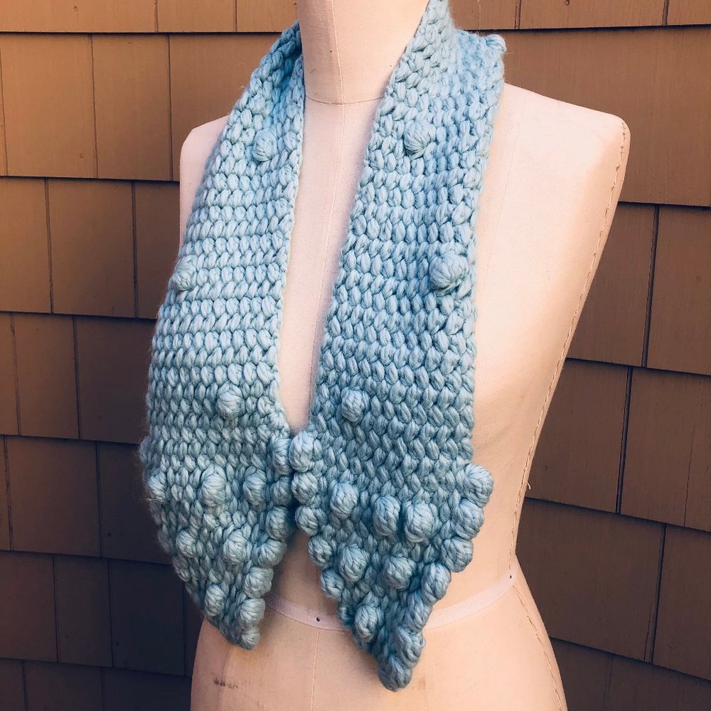 OF A KIND CROCHET KNIT ALPACA SCARF